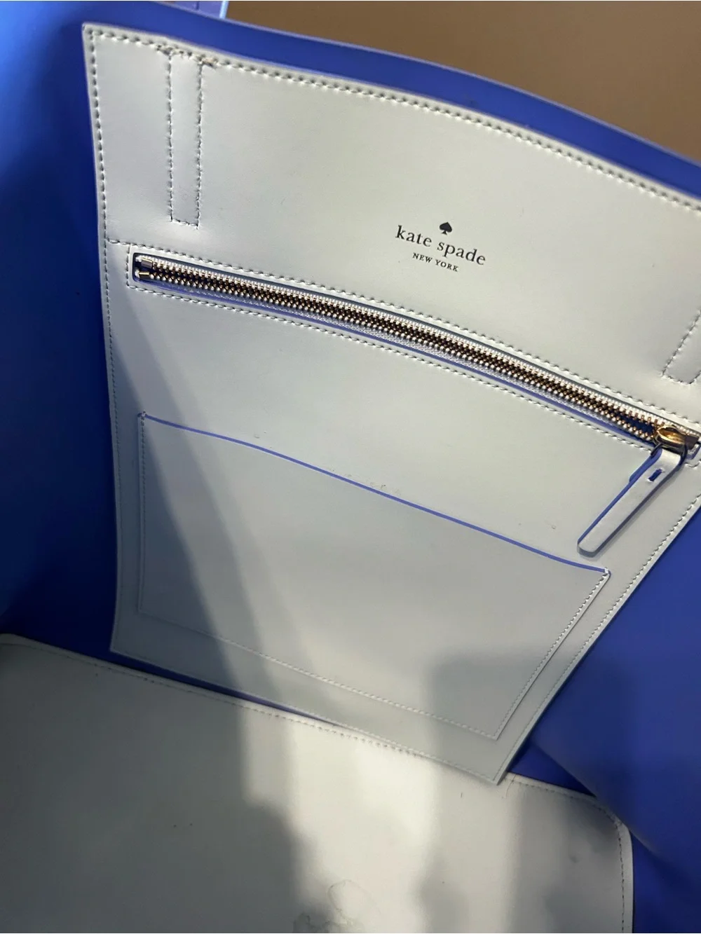 kate spade leather Blue sea Turtle Tote bag